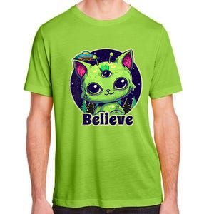 cute alien cat belive in ufo kawaii Adult ChromaSoft Performance T-Shirt