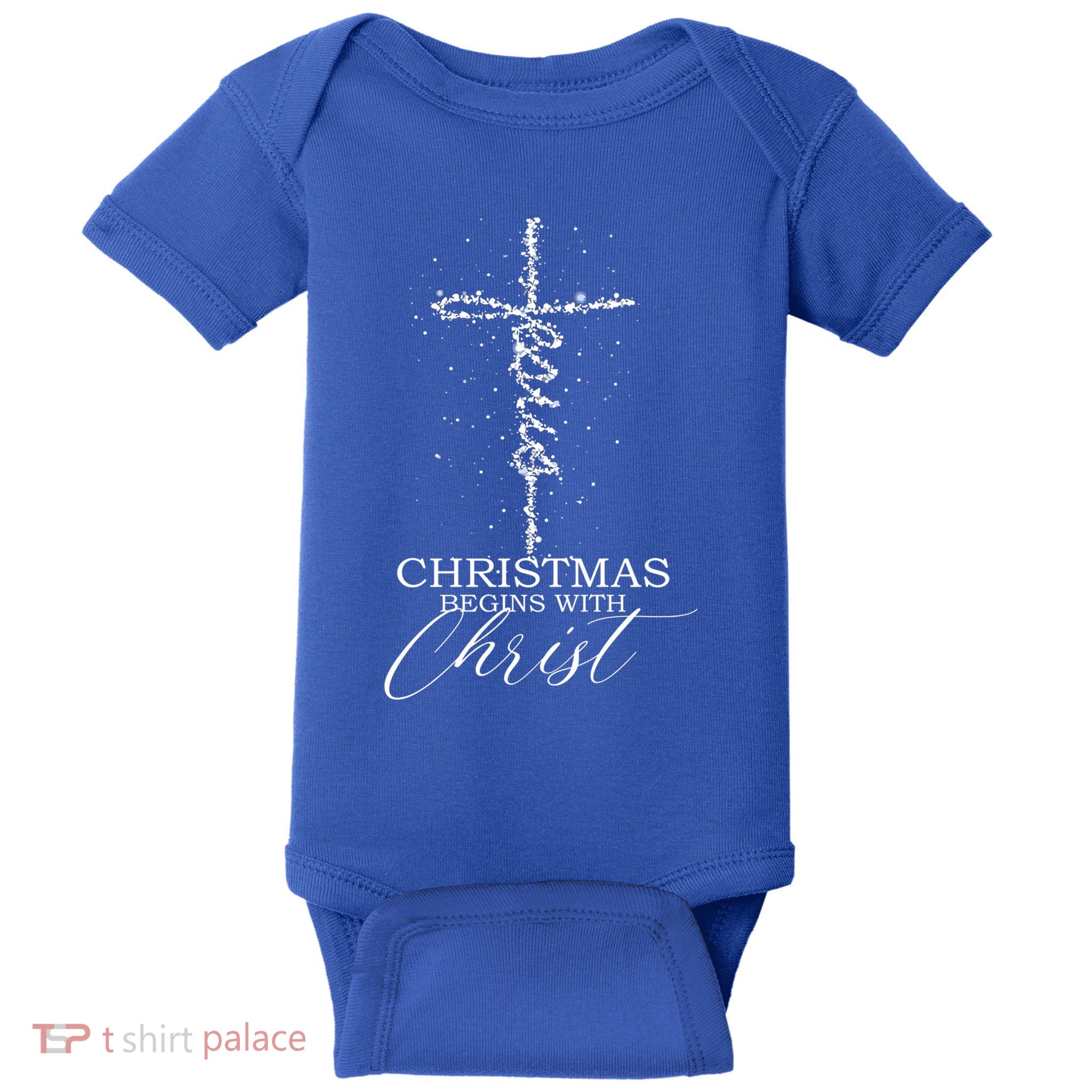 Christmas Begins With Christ Jesus Faithful Christian Light Cute Gift Baby Bodysuit