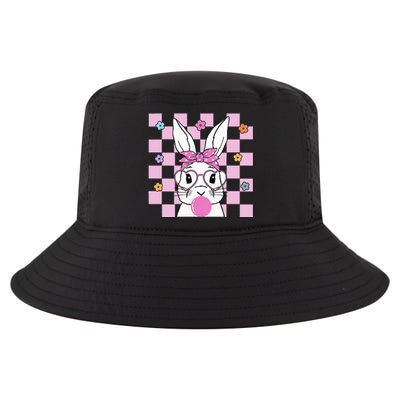 Cute Bunny With Bandana Heart Glasses Bubblegum Easter Day Cool Comfort Performance Bucket Hat