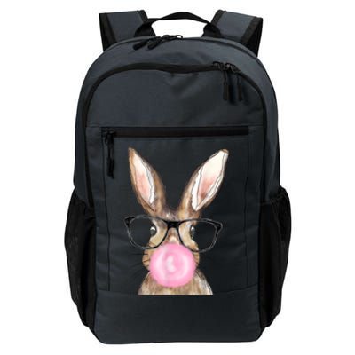 Cute Bunny With Glasses Bubblegum Easter Day Daily Commute Backpack