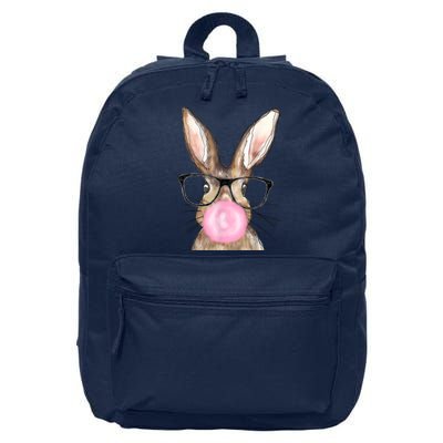 Cute Bunny With Glasses Bubblegum Easter Day 16 in Basic Backpack