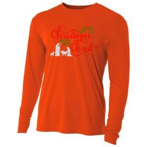 Christmas Begins With Christ Gift Cooling Performance Long Sleeve Crew