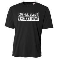 Coffee Black Whiskey Funny Neat Bourbon Whisky Scotch Cooling Performance Crew T-Shirt