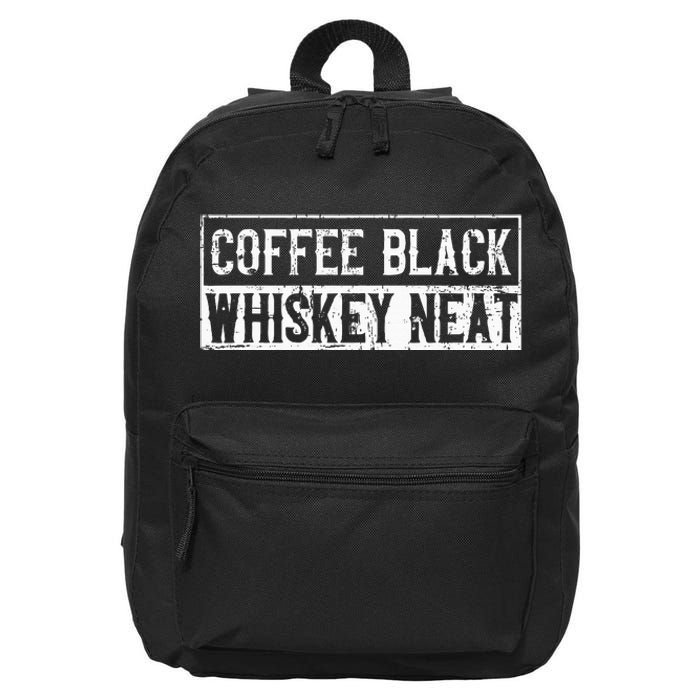 Coffee Black Whiskey Funny Neat Bourbon Whisky Scotch 16 in Basic Backpack