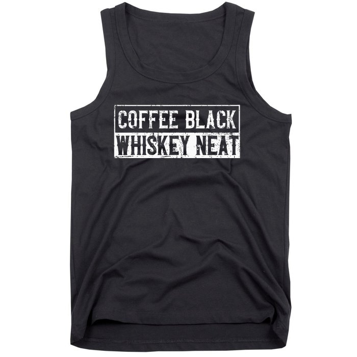 Coffee Black Whiskey Funny Neat Bourbon Whisky Scotch Tank Top