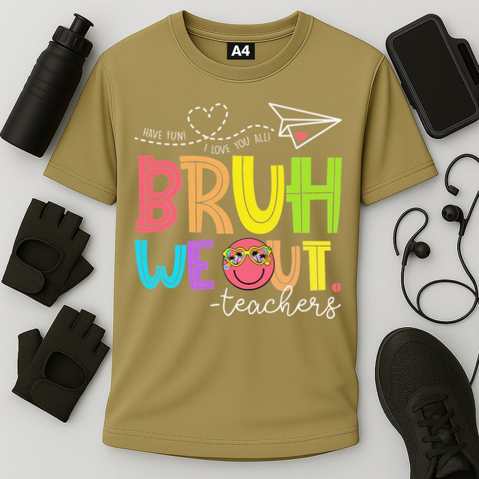 Cute Bruh We Out Teachers Last Day End Of School Year Cooling Performance Crew T-Shirt