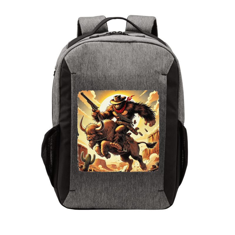 Cowboy Bigfoot Western Vintage Rodeo Graphic Poster Vector Backpack