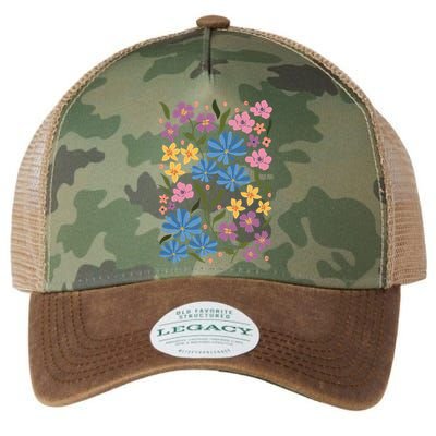 Cute Boho Wildflower Floral Pattern Legacy Tie Dye Trucker Hat