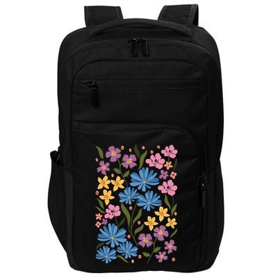Cute Boho Wildflower Floral Pattern Impact Tech Backpack