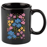 Cute Boho Wildflower Floral Pattern 11oz C Handle Ceramic Mug