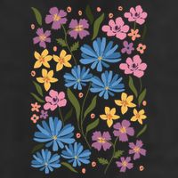 Cute Boho Wildflower Floral Pattern Beanie