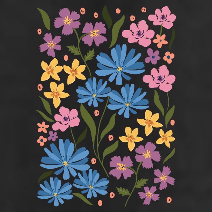 Cute Boho Wildflower Floral Pattern Beanie