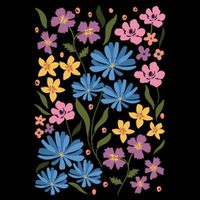 Cute Boho Wildflower Floral Pattern Womens Tank Top
