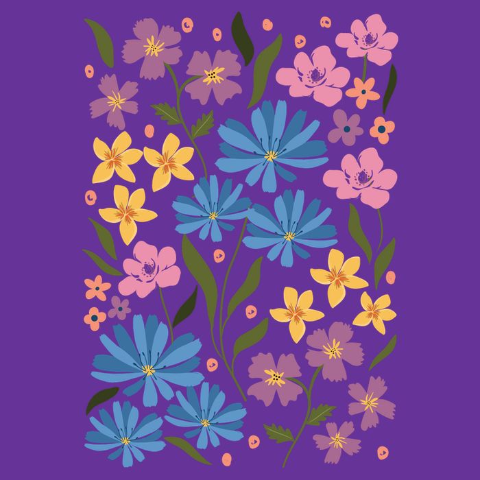 Cute Boho Wildflower Floral Pattern Cooling Performance Crew T-Shirt