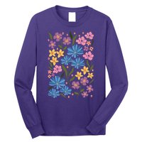 Cute Boho Wildflower Floral Pattern Long Sleeve Shirt