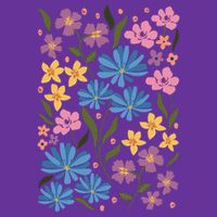 Cute Boho Wildflower Floral Pattern Long Sleeve Shirt