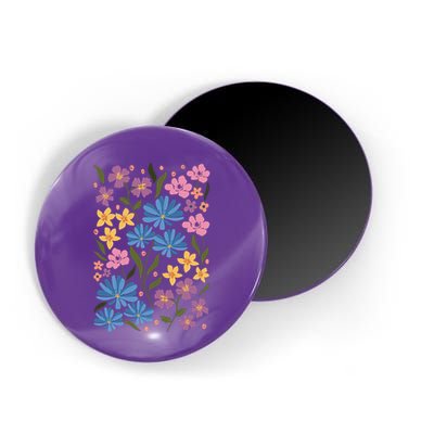 Cute Boho Wildflower Floral Pattern Magnet