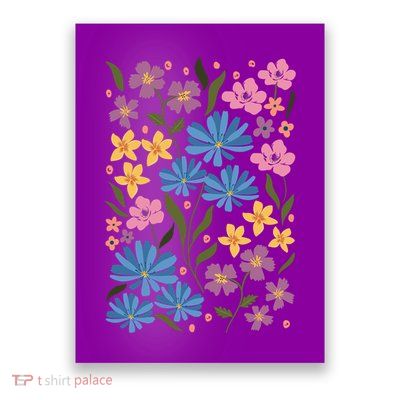 Cute Boho Wildflower Floral Pattern Poster