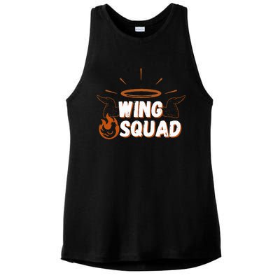 Chicken Bbq Wings Squad Family Party Wing Lovers Ladies PosiCharge Tri-Blend Wicking Tank