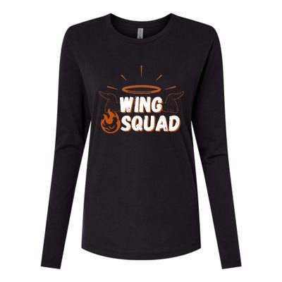 Chicken Bbq Wings Squad Family Party Wing Lovers Womens Cotton Relaxed Long Sleeve T-Shirt