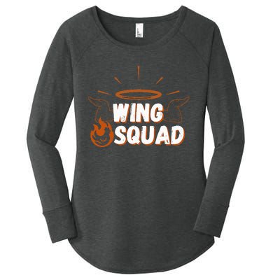 Chicken Bbq Wings Squad Family Party Wing Lovers Women's Perfect Tri Tunic Long Sleeve Shirt