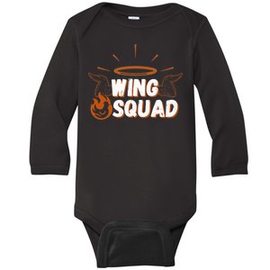 Chicken Bbq Wings Squad Family Party Wing Lovers Baby Long Sleeve Bodysuit