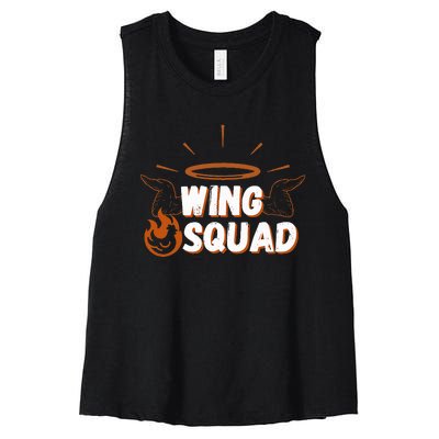 Chicken Bbq Wings Squad Family Party Wing Lovers Women's Racerback Cropped Tank