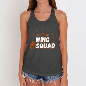 Chicken Bbq Wings Squad Family Party Wing Lovers Women's Knotted Racerback Tank