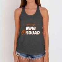 Chicken Bbq Wings Squad Family Party Wing Lovers Women's Knotted Racerback Tank