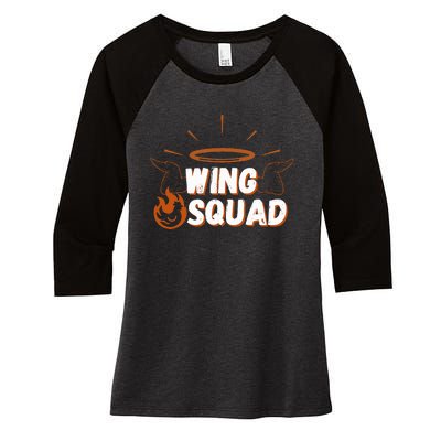 Chicken Bbq Wings Squad Family Party Wing Lovers Women's Tri-Blend 3/4-Sleeve Raglan Shirt