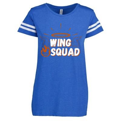 Chicken Bbq Wings Squad Family Party Wing Lovers Enza Ladies Jersey Football T-Shirt