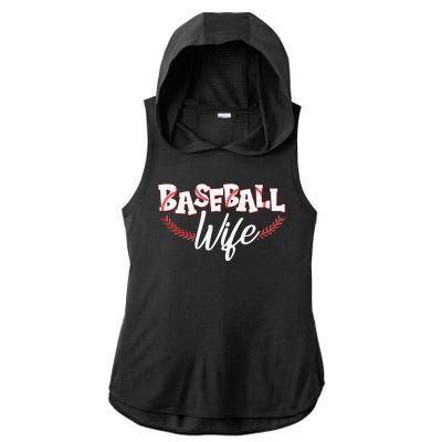 Cute Baseball Wife Ladies PosiCharge Tri-Blend Wicking Draft Hoodie Tank