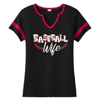 Cute Baseball Wife Ladies Halftime Notch Neck Tee