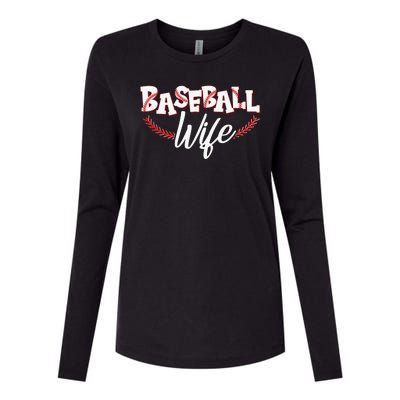 Cute Baseball Wife Womens Cotton Relaxed Long Sleeve T-Shirt