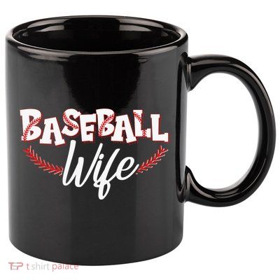 Cute Baseball Wife 11oz C Handle Ceramic Mug
