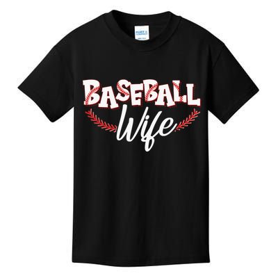 Cute Baseball Wife Kids T-Shirt