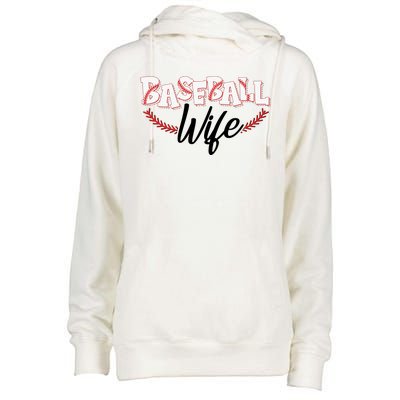 Cute Baseball Wife Womens Funnel Neck Pullover Hood