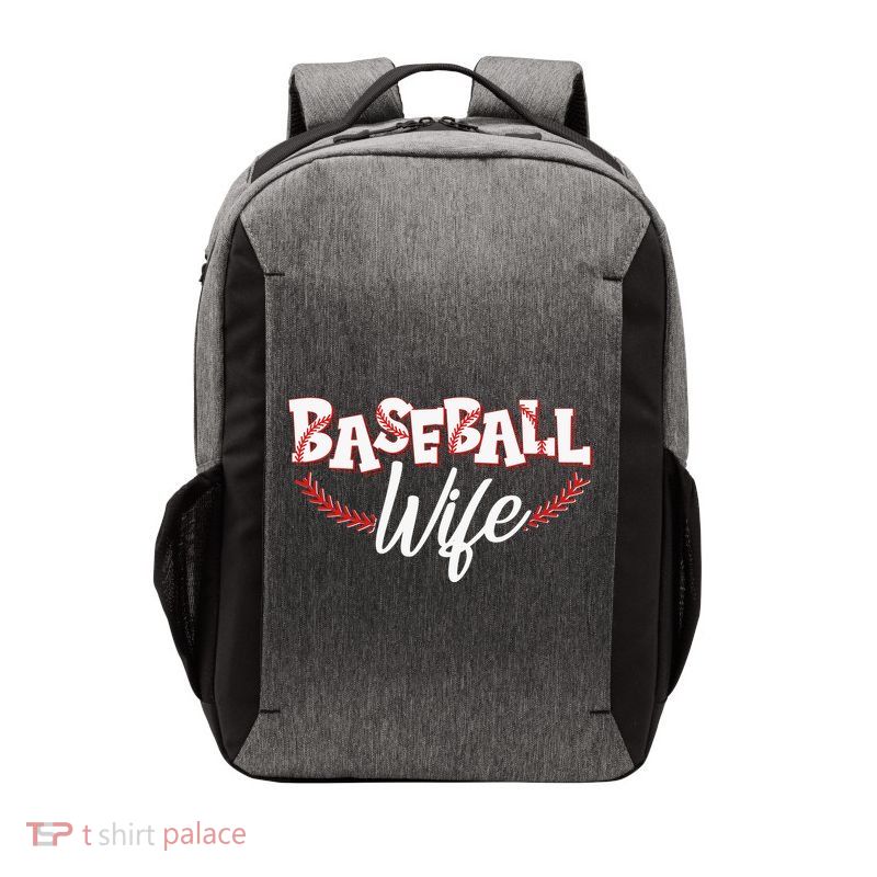 Cute Baseball Wife Vector Backpack