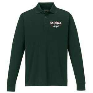 Cute Baseball Wife Performance Long Sleeve Polo