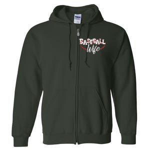 Cute Baseball Wife Full Zip Hoodie