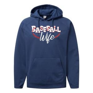 Cute Baseball Wife Performance Fleece Hoodie