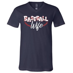 Cute Baseball Wife V-Neck T-Shirt