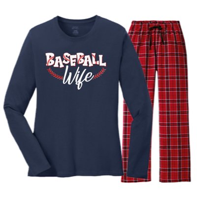 Cute Baseball Wife Women's Long Sleeve Flannel Pajama Set 