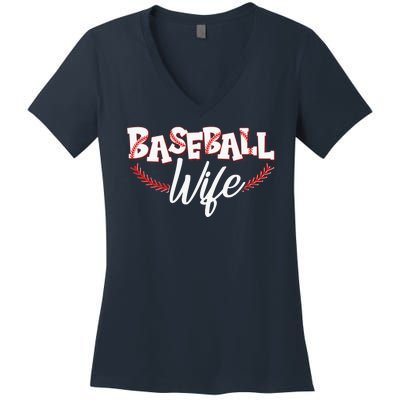 Cute Baseball Wife Women's V-Neck T-Shirt