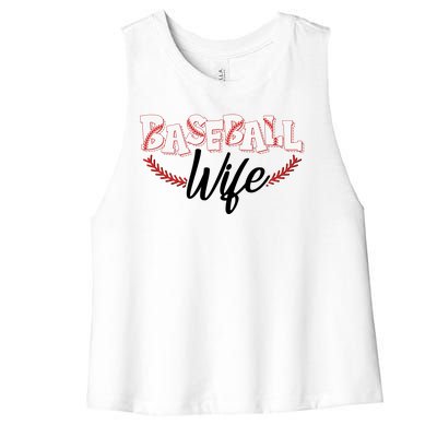 Cute Baseball Wife Women's Racerback Cropped Tank