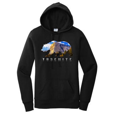 California Bear With Yosemite National Park Image Souvenir Women's Pullover Hoodie