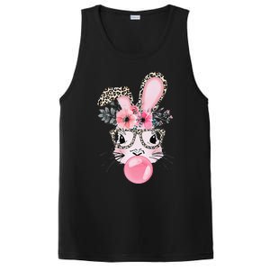 Cute Bunny With Leopard Glasses Bubblegum Easter Day PosiCharge Competitor Tank