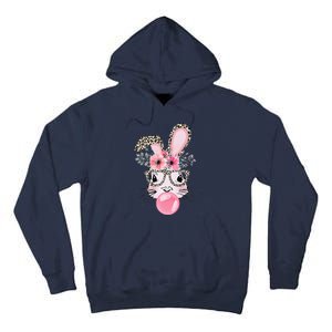 Cute Bunny With Leopard Glasses Bubblegum Easter Day Tall Hoodie