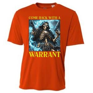 Come Back With A Warrant Cringe Skeleton Cooling Performance Crew T-Shirt