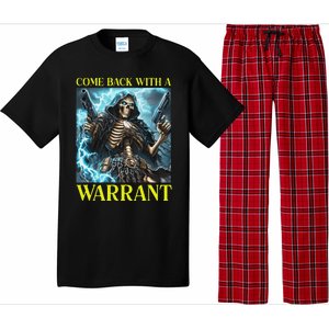 Come Back With A Warrant Cringe Skeleton Pajama Set